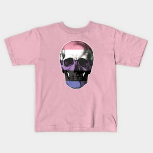 Genderfluid Skull Kids T-Shirt